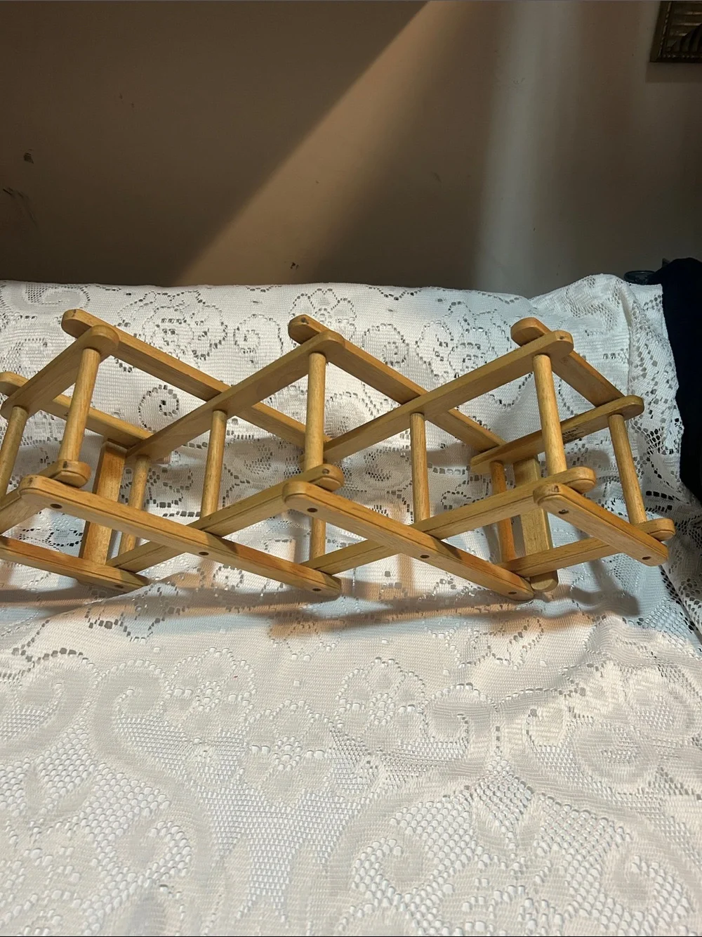 Wooden Expandable Wine Rack - Natural Finish